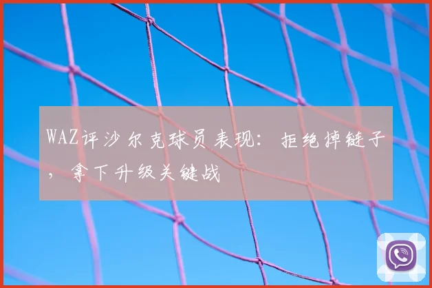 WAZ评沙尔克球员表现：拒绝掉链子，拿下升级关键战